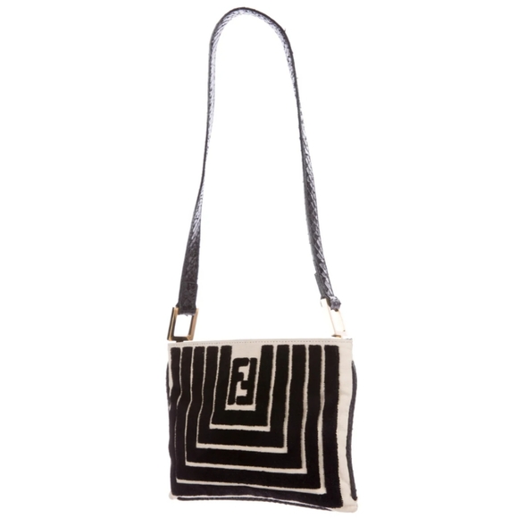 Rare Vintage Fendi Applique Shoulder Bag - Picture 2 of 10